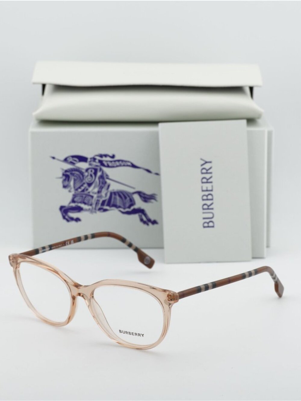 Burberry BE2389 4088 Geometric Eyeglasses 52mm - Shiny Peach